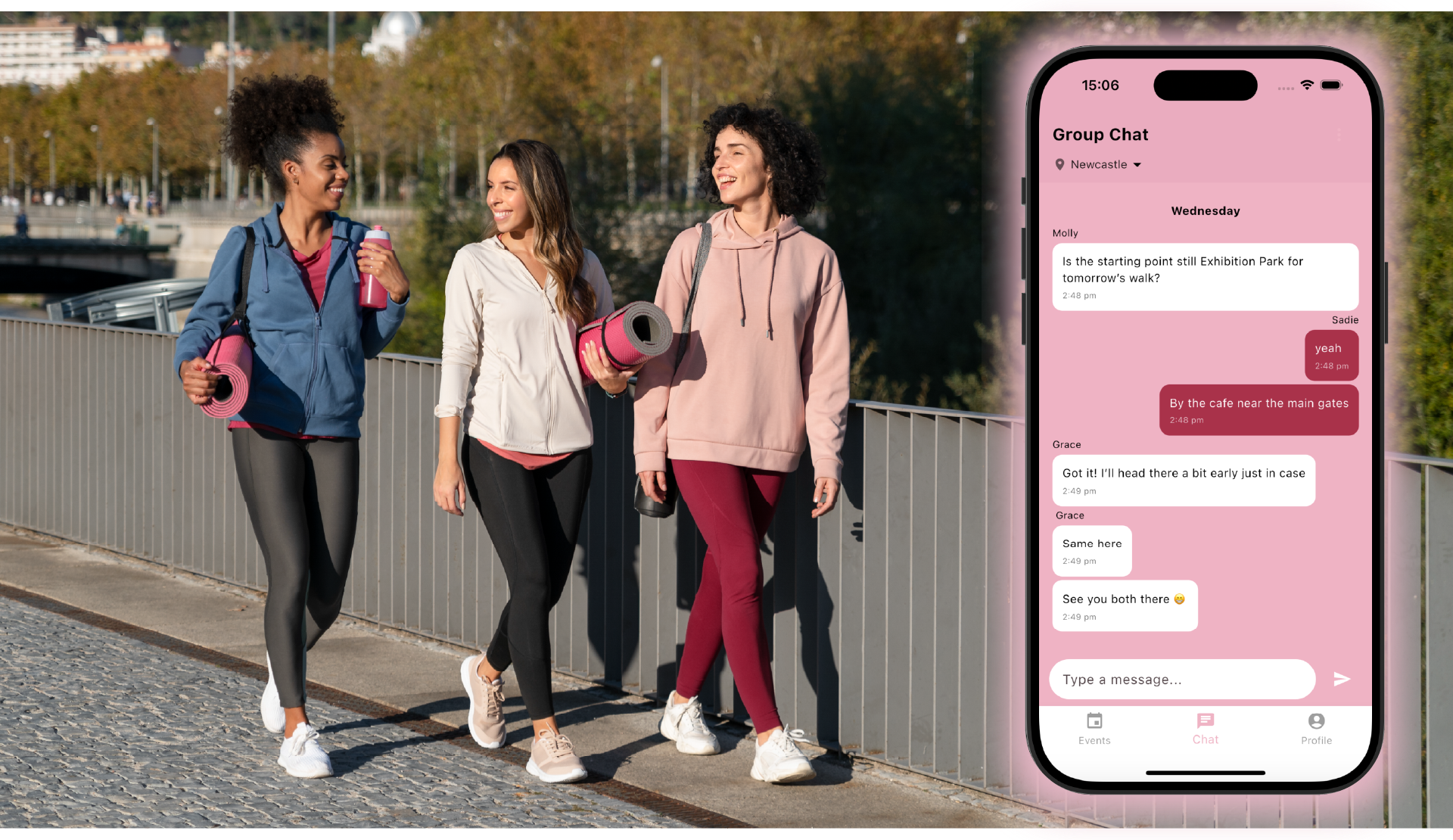 Chat with your group and stay updated